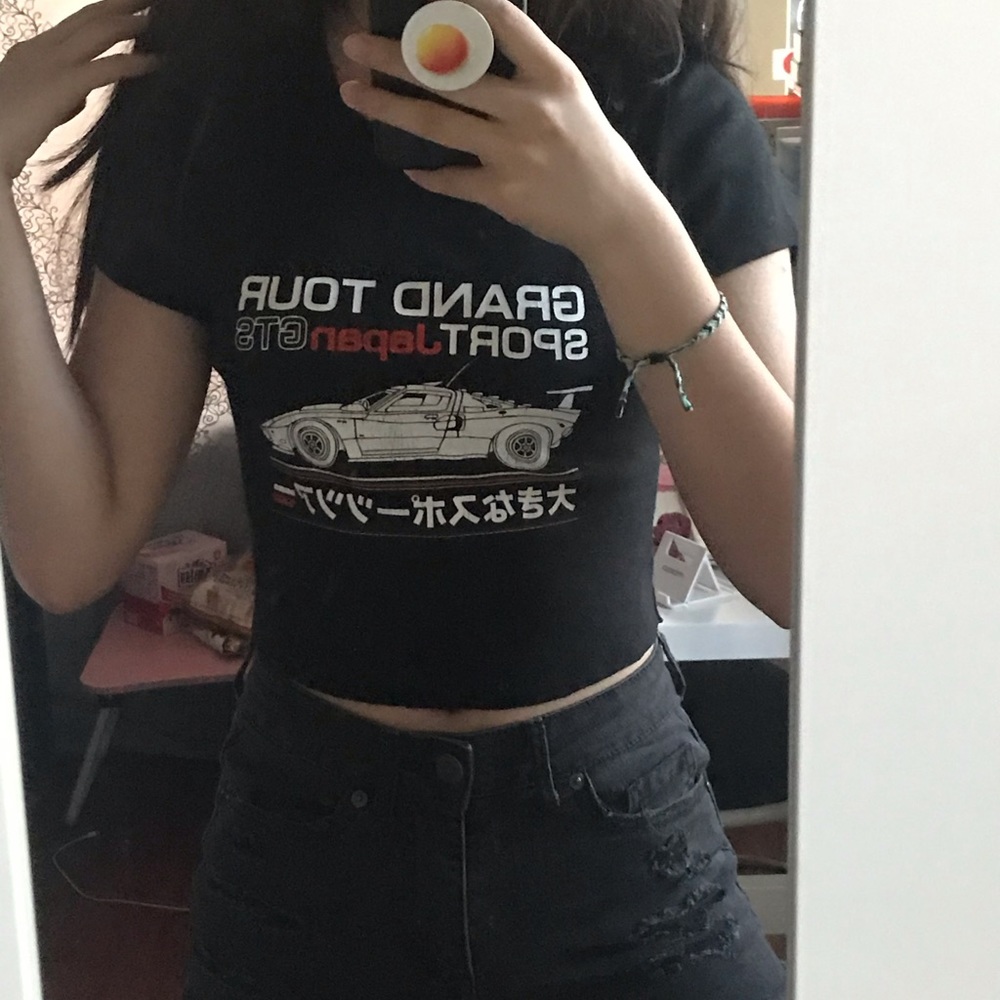 Brandy Melville Cropped Grand Tour Sport Shirt